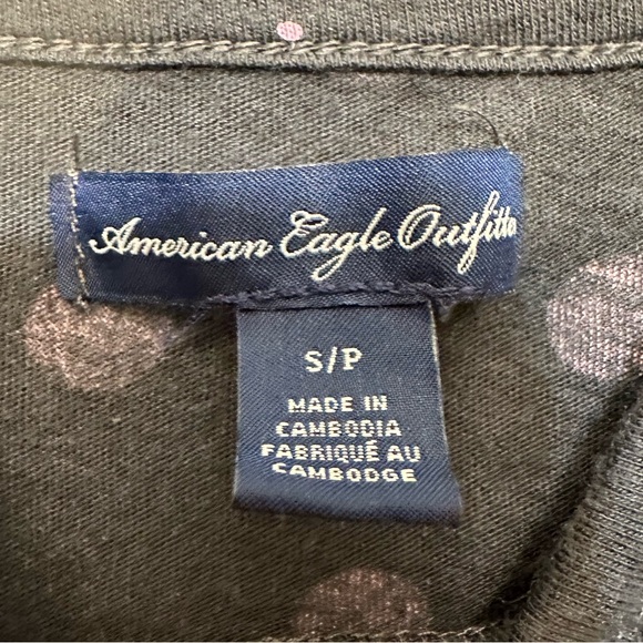 American Eagle V Neck polka Dot Tank Top Size Small - Picture 4 of 5